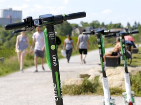 The e-Scooter program is now in Calgary on Monday, July 29, 2019. Darren Makowichuk/Postmedia