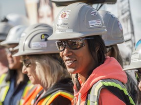 Inter Pipeline and Women Building Futures (WBF) have reached an agreement that will help create more vocational and training opportunities for women to enter the workforce and enter into quality, skilled employment. Participants were  at Inter Pipeline’s Heartland Petrochemical Complex near Fort Saskatchewan on Wednesday, Sept. 4, 2019.