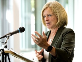 Opposition leader Rachel Notley calls on Premier Jason Kenney to release the blue ribbon panel report to the public on Tuesday, Aug. 13, 2019.