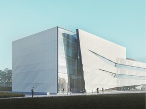 Designs of the interior and exterior of the Edmonton superlab. Images supplied goes with Keith Gerein column.