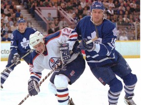 Tyler Wright, left, picked 12th overall by the Oilers in 1991, enjoyed a long NHL career.