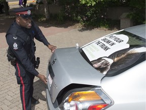 Const. Dexx Williams, EPS Cannabis Compliance Officer, launched a summer cannabis campaign to remind Edmontonians to keep their cannabis out of reach in their vehicles. Police laid 209 charges for improper cannabis transport this year.