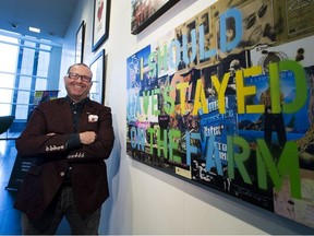 Brian Liss of the Liss Gallery in Toronto has worked with Bernie Taupin, long time Elton John collaborator, to  bring his art collection to Edmonton's EPCOR Tower on Thursday, Sept. 12, 2019.