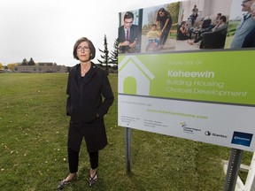 Shelly Olsen is a former teacher and someone who is against the development of a proposed 135 unit apartment complex in the Keheewin neoghbourhood.