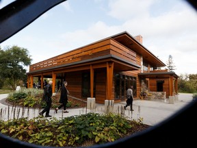 People take a tour during the grand opening of the renovated Yorath House in Sir Wildfred Laurier Park in Edmonton, on Friday, Sept. 20, 2019. Photo by Ian Kucerak/Postmedia