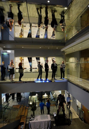 Attendees tour the new offices of BioWare, a Canadian video game developer founded in Edmonton, which officially opened its new offices in downtown Edmonton (10423-101 Street) on Monday September 23, 2019.