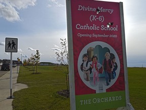 A new K-6 Catholic school, Divine Mercy, under construction in the Orchards at Ellerslie has hit a snag — loose fill in the ground that has contractors saying the school needs a different slab floor which has delayed the project and will cost another $1.4 million.