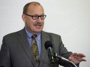 Transportation Minister Ric McIver announces that the southwest leg of Anthony Henday Drive will be widened to four lanes, during a press conference in Edmonton Thursday Sept. 5, 2019. Photo by David Bloom