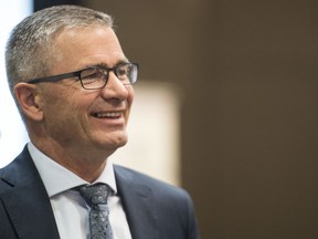 Alberta Finance Minister Travis Toews addressed the Edmonton Chamber of Commerce at the Sutton Place Hotel on September 5, 2019.