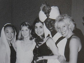 Prime Minister Justin Trudeau is seen wearing brownface at a party in 2001.