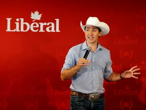 Canada's Prime Minister Justin Trudeau speaks at a Liberal Party fundraiser in Calgary, Alberta, Canada July 13, 2019.