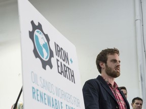 Lliam Hildebrand, is the executive director of Iron and Earth, an oilsands worker-led group that is calling for training and opportunities to work on renewable energy projects to assist the Alberta economy. File photo.