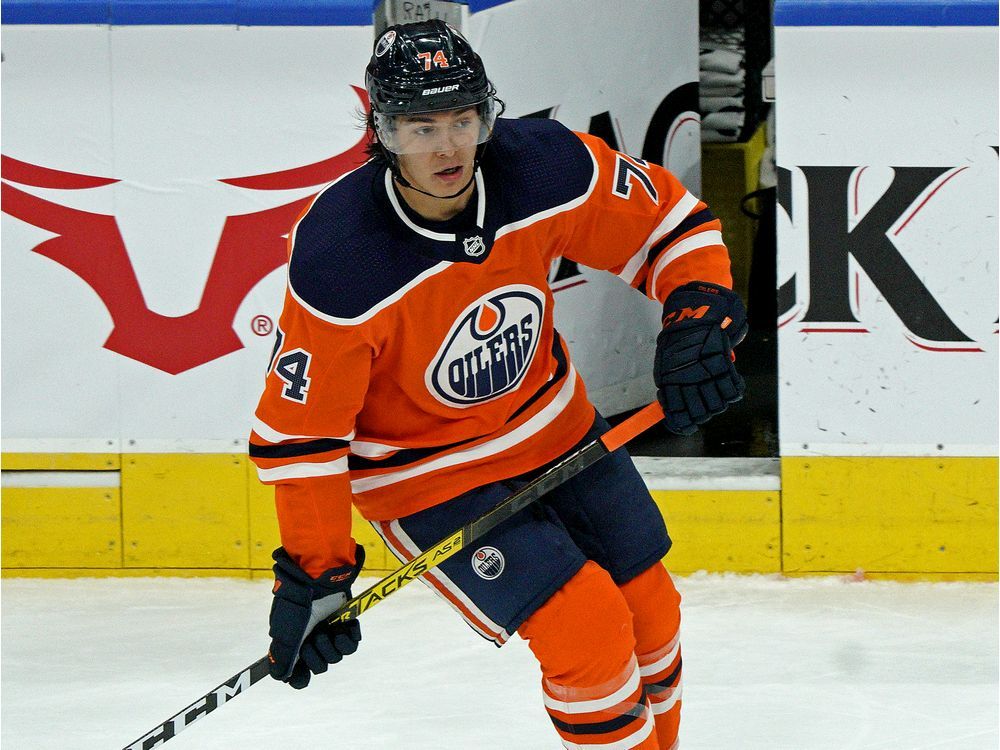 NHL defenseman Ethan Bear of the Edmonton Oilers
