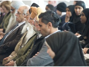 Community members packed the River Valley Room at City Hall during a Committee Meeting where the City of Edmonton tabled their support in principle the legal challenge against the discrimination of freedom of religion proposed in Quebec's Bill 21 on October 17, 2019. Photo by Shaughn Butts / Postmedia