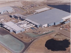 Aerial view of Edmonton's new $100-million co-composter plant.