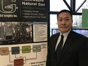 Edson Ng, principal and co-founder of G4 Insights
Inc., said the start-up company has demonstrated in a field trial that forestry industry residues can be
turned into renewable natural gas.