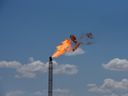 A flare at a natural gas plant in Texas.