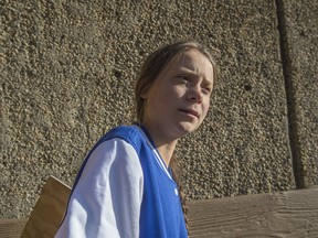 Swedish climate activist Greta Thunberg joined thousands of Edmonton youth, climate activists, and community members outside the Alberta legislature in a climate strike on Friday, Oct. 18, 2019.