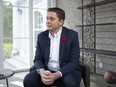 Conservative Leader Andrew Scheer participates in an interview reflecting on the 2019 Federal election, in Ottawa, on Thursday, Oct. 24, 2019.