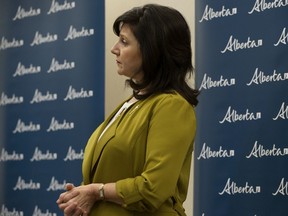 Education Minister Adriana LaGrange announces new standards and guidelines for the use of seclusion rooms, physical restraint and time-outs, during a press conference in Edmonton Wednesday Oct. 23, 2019.