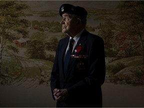 95-year-old WW2 veteran Walter Szwender poses for a photo in his north Edmonton home, Wednesday Nov. 6, 2019.