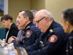 Chief Mark Neufeld speaks at the Calgary Police Commission meeting on Tuesday, November 26, 2019.