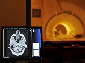 An MRI scan machine in the faculty of medicine at the University of Alberta.