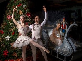 Alexandra Gibson (left) has performed in a variety of Nutcracker roles with Alberta Ballet, including the Sugar Plum Fairy.