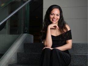 Cosette Justo Valdés, the Edmonton Symphony Orchestra's assistant conductor, who led a performance of Prokofiev's much loved Peter and the Wolf to a Winspear packed with children and adults on Saturday, Nov 23.(Supplied photo/ESO)