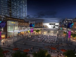 Rendering of the Ice District Public Plaza.