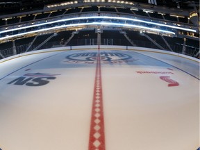 The ice at Rogers Place in Edmonton is seen on Tuesday, September 6, 2016. Ian Kucerak / Postmedia