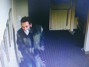 Security cameras captured footage of a man who stole cash from donation boxes at the Turkish Canadian Society of Edmonton around 12:30 a.m. November 10, 2019.