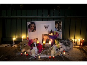 A candle light vigil was held for Rebecca Hunter, in Edmonton Wednesday Nov. 20, 2019. Photo by David Bloom