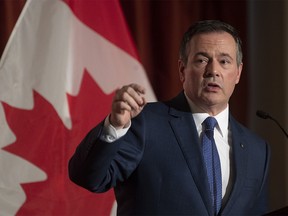 Alberta Premier Jason Kenney speaks to the Canadian Club of Ottawa, Monday December 9, 2019 in Ottawa. THE CANADIAN PRESS/Adrian Wyld ORG XMIT: ajw105