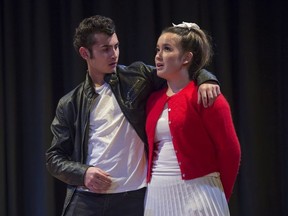 Cappies production of Grease at St. Francis Xavier High School on November 12, 2019. Tyler Mah played Danny and Delany Wong played Sandy. Photo by Shaughn Butts / Postmedia