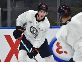 Edmonton Oilers Ryan Nugent-Hopkins during practice at Rogers Place in Edmonton, December 5, 2019. Ed Kaiser/Postmedia