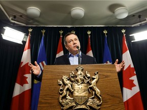 Premier Jason Kenney speaks about an upcoming government trip to Ottawa during a press conference at the Alberta Legislature in Edmonton, on Friday, Dec. 6, 2019.