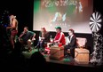 (From left) Tim Mikula, Stephen Notley, Lisa Martin, Fish Griwkowsky and Mike Borchert in The Mike Griwkowsky Hour at the Grindstone Theatre.