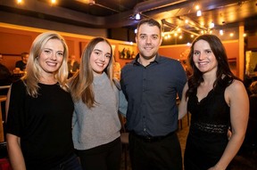 (From left) Angelica Borsellino, Autumn Borsellino, Martin Nickel and Jasmin Harrison during Strictly Business Theatre’s Christmas cabaret.