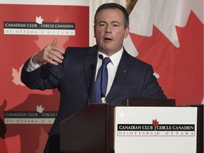 Alberta Premier Jason Kenney speaks at the Canadian Club in Ottawa on Monday, Dec. 9, 2019.