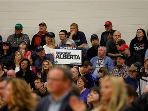 Supporters during a November rally for Wexit Alberta, held in Calgary.