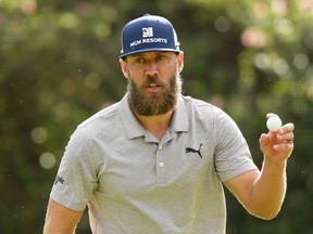 Graham DeLaet of Canada reacts on the sixth green during the second round of the Sony Open in Hawaii at the Waialae Country Club on January 10, 2020 in Honolulu, Hawaii.