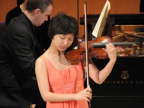 Violinist Alice Lee winning the Shean Strings Competition in Edmonton in 2017. She made her debut with the Edmonton Symphony Orchestra at the Winspear Centre on Jan. 19.