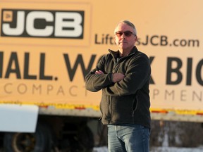 Ross Martin has had this trailer sign on his property along Hwy. 2 for over two years. Recently Foothills County ordered residents to remove semi-trailer mounted signs from their roadsigns properties or face hefty fines upwards of $2,000. Brendan Miller/Postmedia