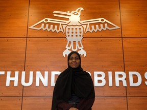 Sumaya Soufi, seen at Ross Shep High School in Edmonton, on Friday, Jan. 24, 2020, is one of three Edmonton-area students Loran Award finalists. Photo by Ian Kucerak/Postmedia