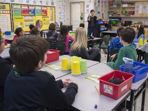 A Grade 4 math class. in Edmonton. File photo.