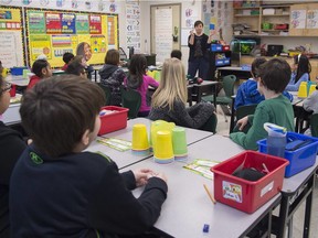 A Grade 4 math class. in Edmonton.