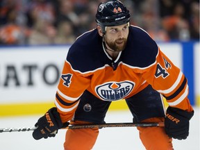 Edmonton Oilers forward Zack Kassian during NHL action against the Calgary Flames on Jan. 29, 2020.