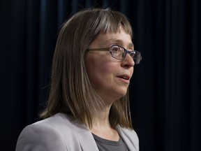 Alberta's chief medical officer of health Dr. Deena Hinshaw provides an update on preparations for the coronavirus on Thursday, Jan. 30, 2020.