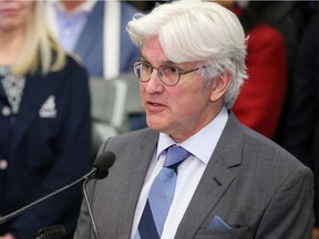 Canadian Energy Centre CEO and managing director Tom Olsen speaks at the official launch of the centre at the Southern Alberta Institute of Technology in Calgary on Dec. 11, 2019.